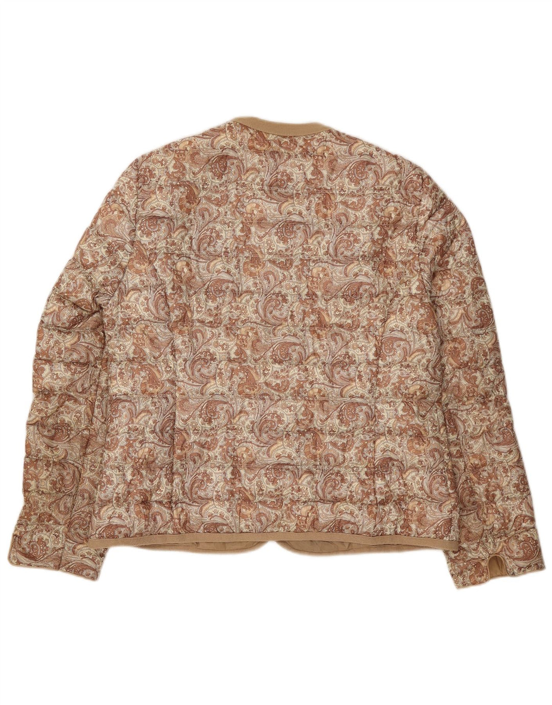 Betty Barclay Womens Padded Jacket UK 16 Large Beige Paisley Polyester