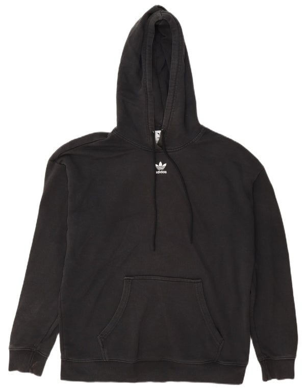Felpa con cappuccio oversize da donna Adidas UK 8 Small Cotone grigio