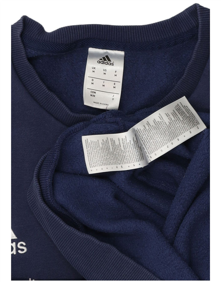 Adidas Mens Graphic Sweatshirt Jumper Medium Navy Blue Cotton
