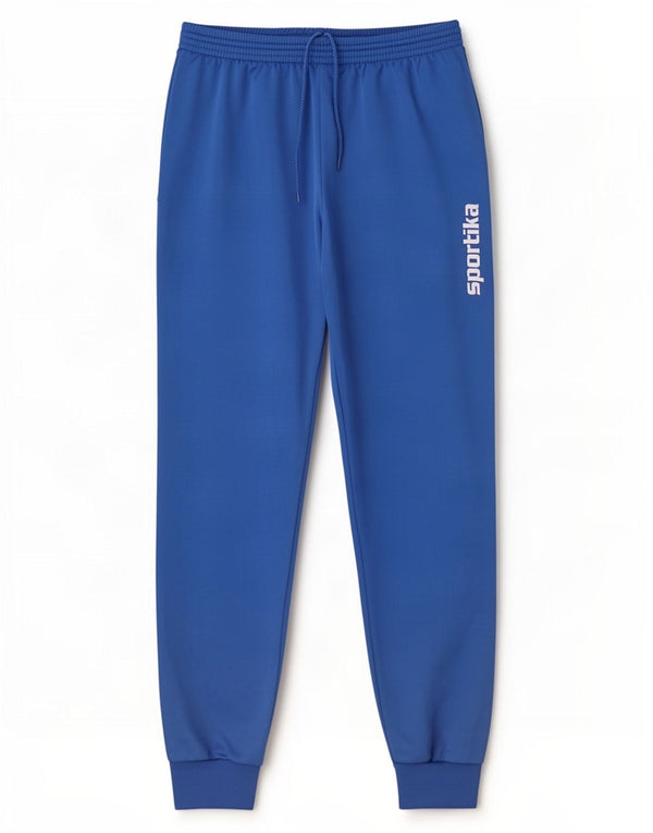 Vintage Mens Graphic Tracksuit Trousers Joggers Large Blue Polyester