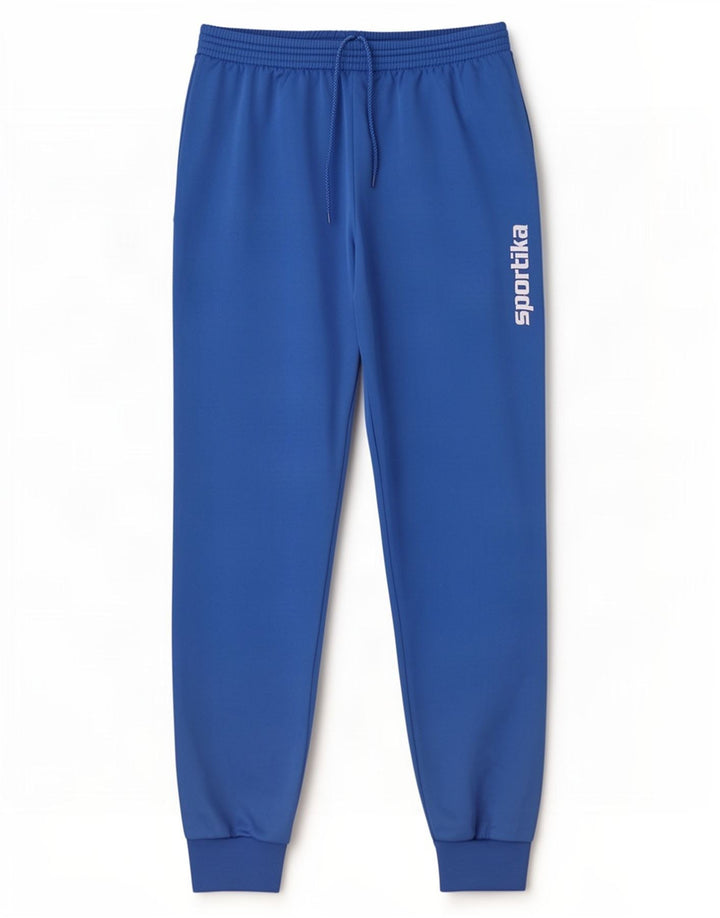 Vintage Mens Graphic Tracksuit Trousers Joggers Large Blue Polyester