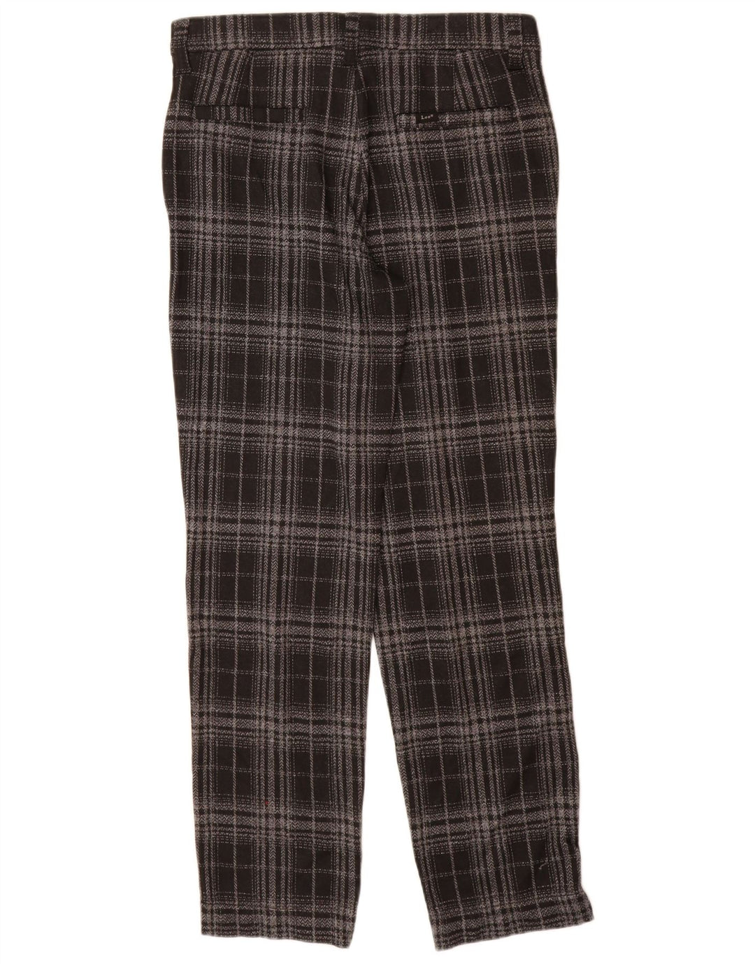 Pantaloni chino da donna Lee US 10 Large W30 L30 poliestere a quadri neri