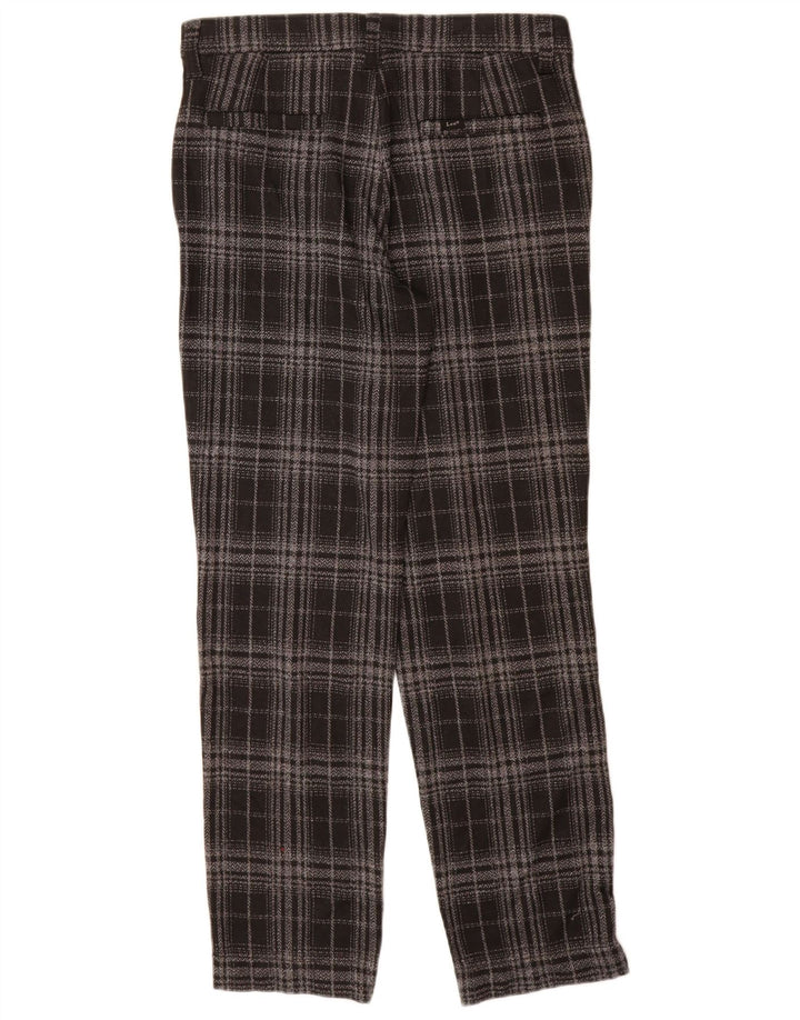 Pantaloni chino da donna Lee US 10 Large W30 L30 poliestere a quadri neri