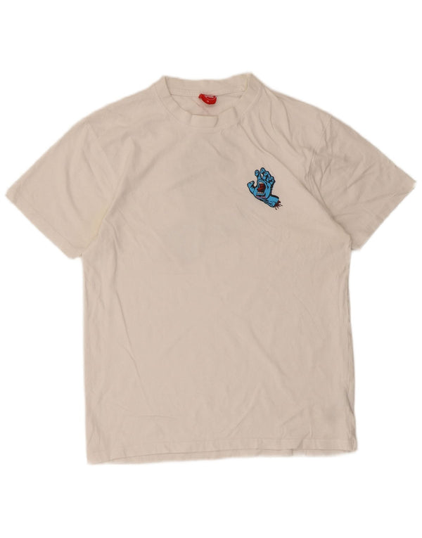 Santa Cruz Mens Graphic T-Shirt Top Medium White Cotton