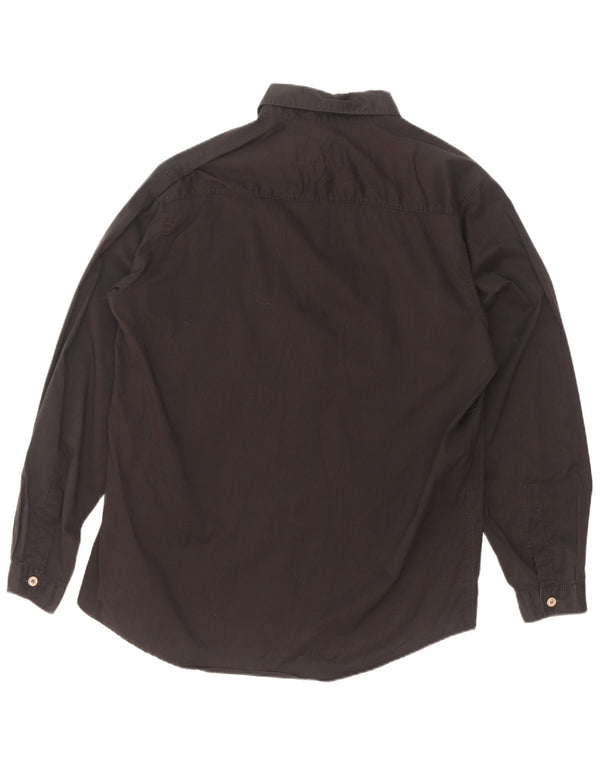 Armani Jeans Mens Shirt Medium Black Cotton
