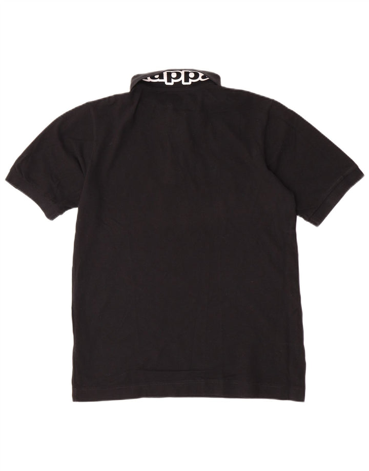 Kappa Herre grafisk poloshirt Lille sort bomuld