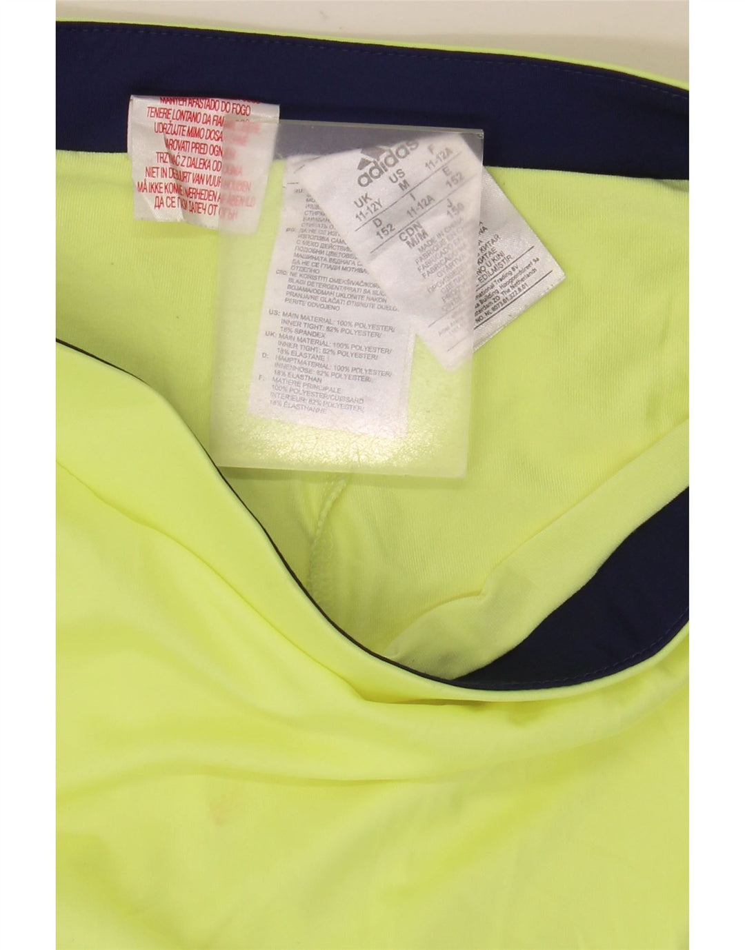 Adidas Girls Climalite Skort 11-12 Years  Yellow Colourblock Polyester