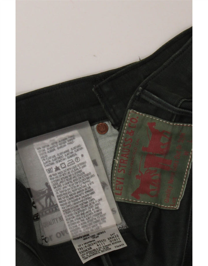 Damskie jeansy Levi's 511 Slim W29 L32 Zielona bawełna