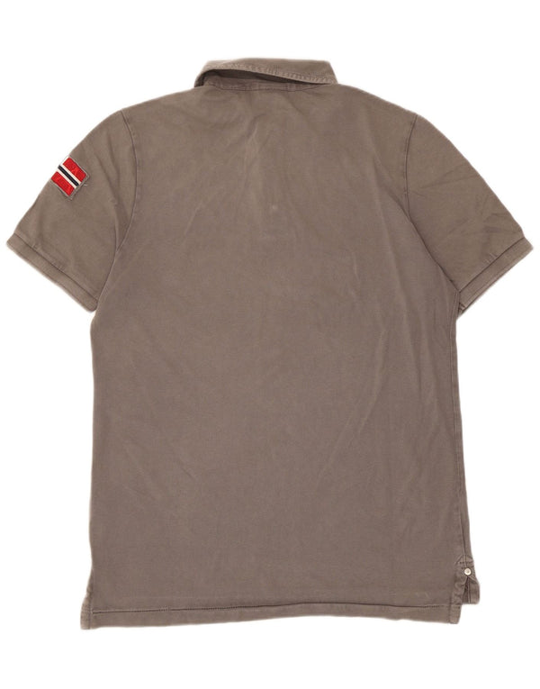 Napapijri Polo Hombre Algodón Gris Medio