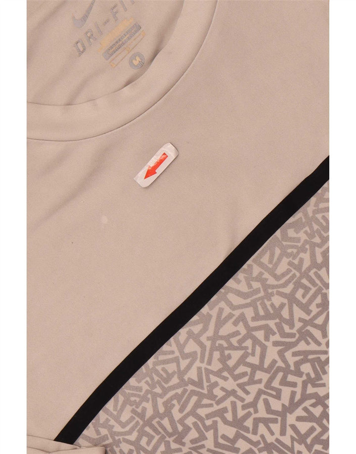 Nike Mens Dri Fit Graphic T-Shirt Top Medium Grey Geometric Polyester