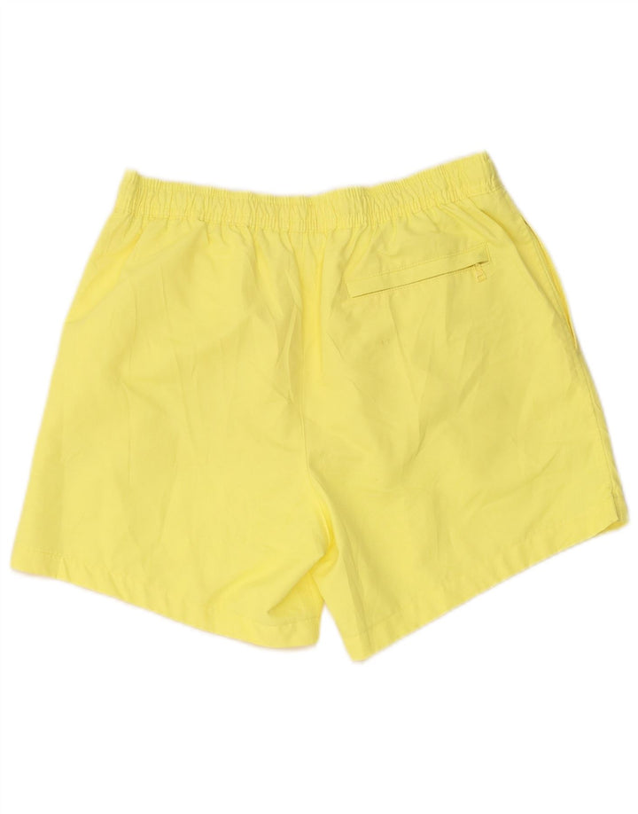 Pantaloncini da bagno grafici da donna Calvin Klein UK 12 poliestere giallo medio