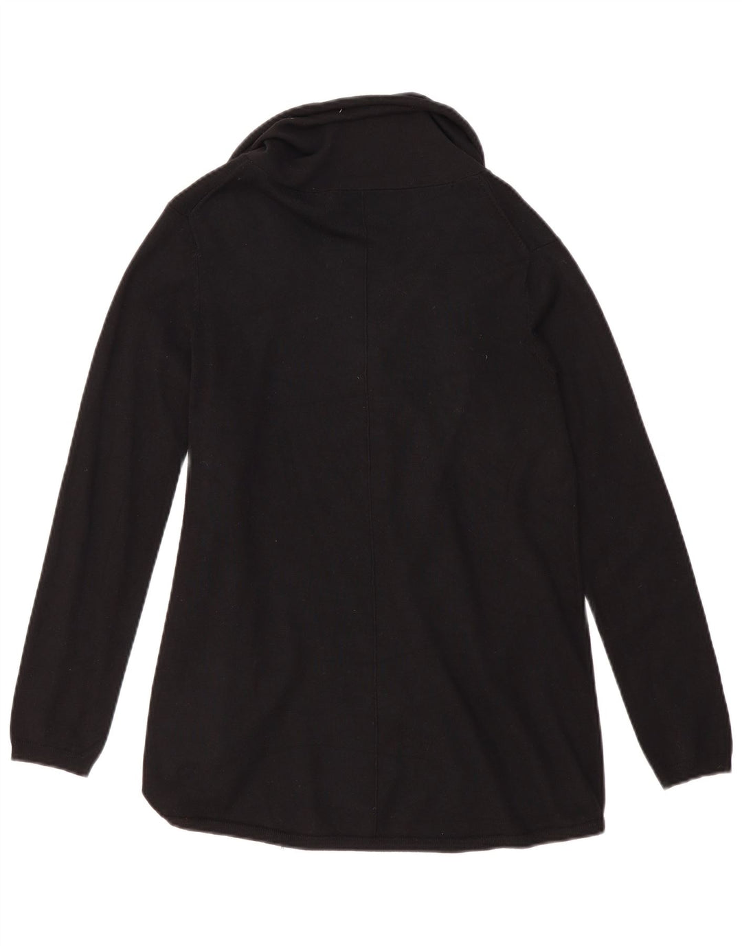 Zara Womens Open Cardigan Sweater UK 14 Large Black Viscose