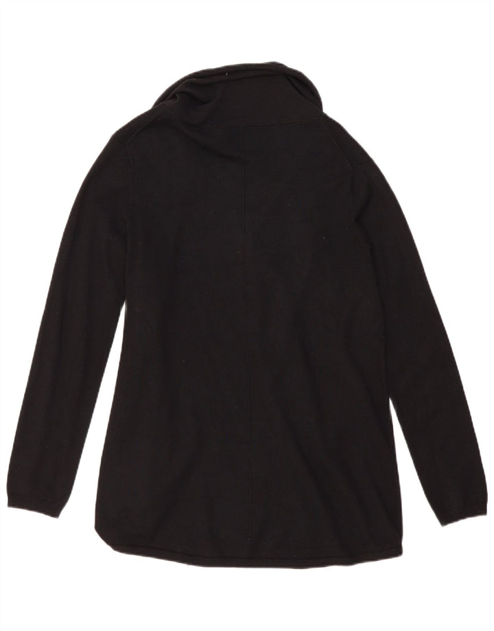 Zara Womens Open Cardigan Sweater UK 14 Large Black Viscose