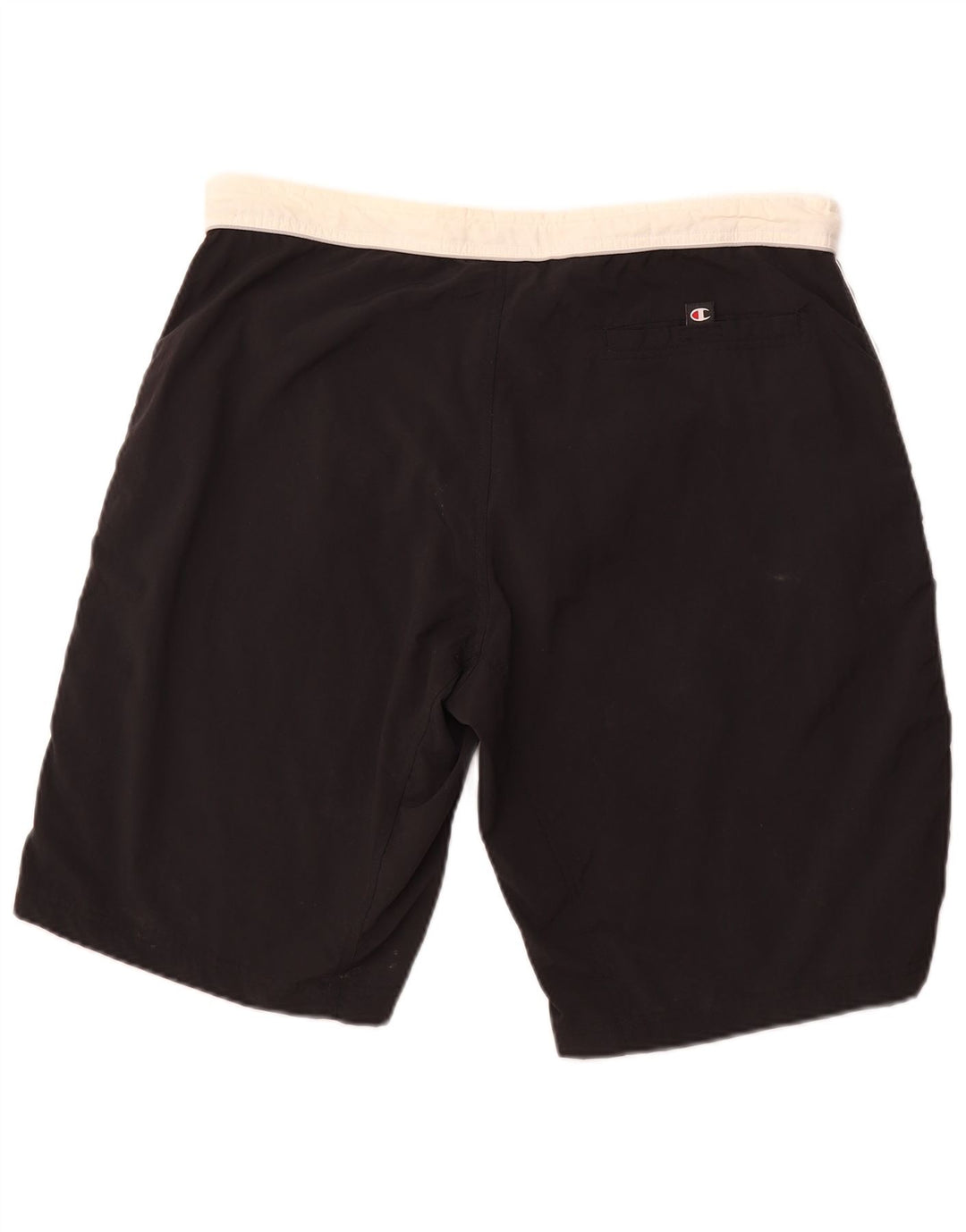 CHAMPION Mens Graphic Swimming Shorts XL  Black Colourblock Polyamide
