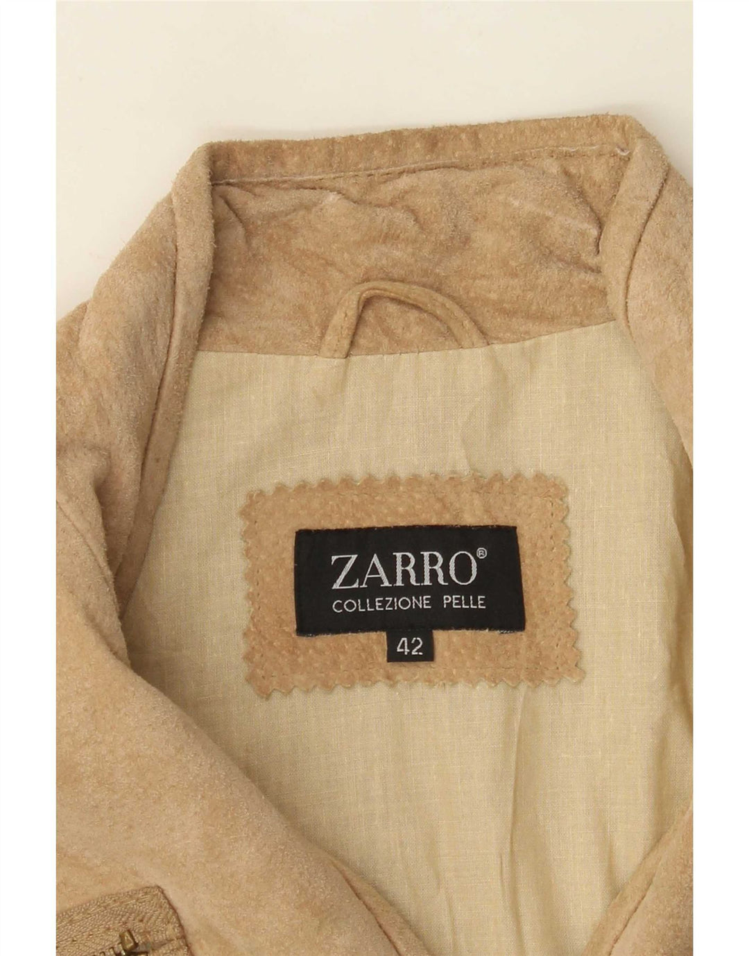Jacheta de piele intoarsa pentru femei Zarro IT 42 Medium Beige Piele