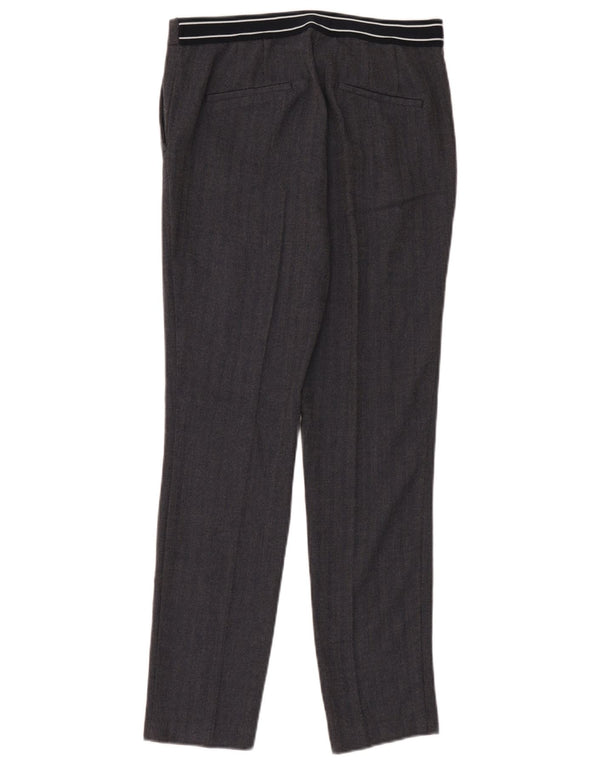 Zara Dame Slim Chino Bukser Large W30 L28 Sort sildebenspolyester