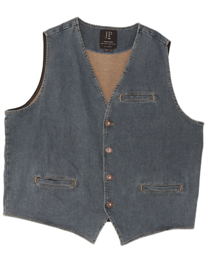 JP 1880 Herre Denim vest 4XL Blå Bomuld
