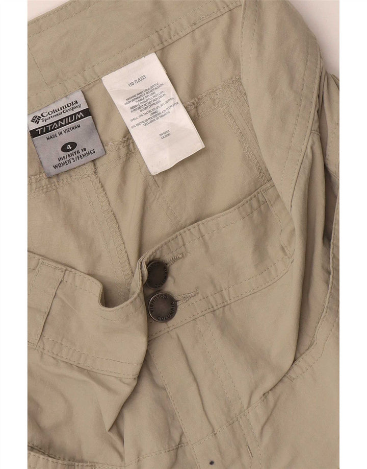 Columbia Damen Titanium Cargo Shorts US 4 Small W32 Beige Nylon