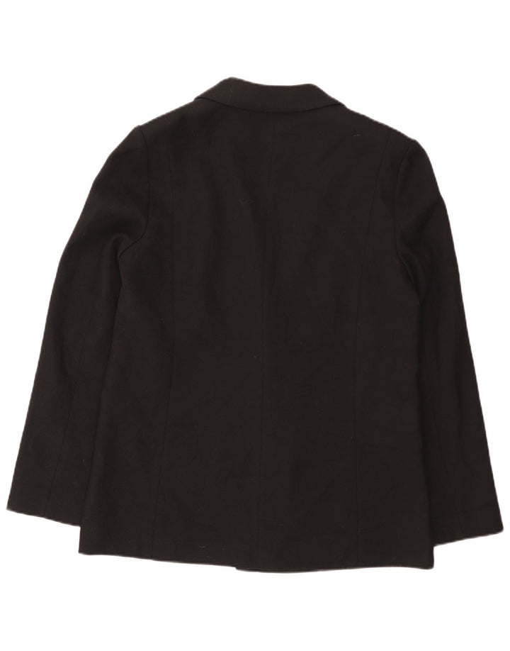 Oasis Veste Blazer 1 Bouton Femme UK 16 Large Noir Polyester