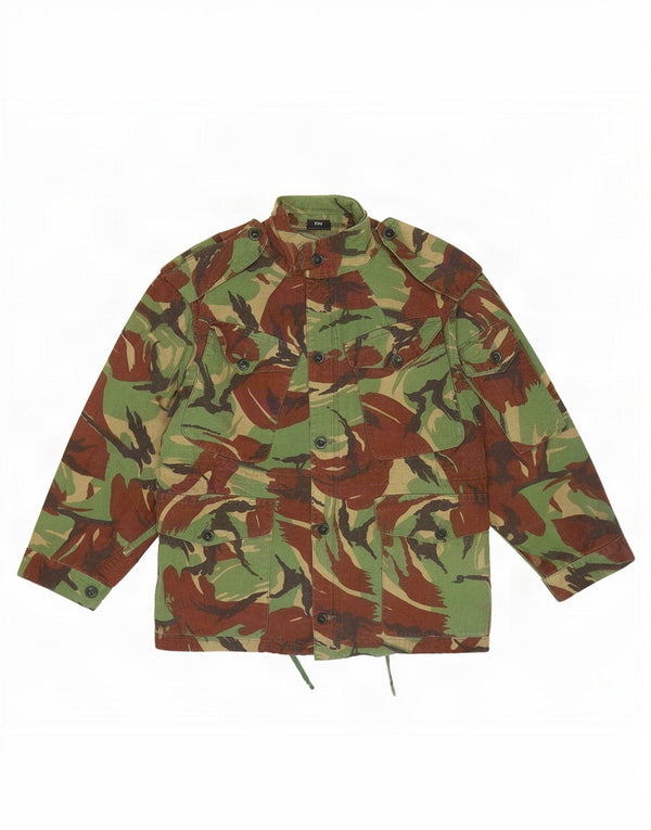Vintage Mens Military Jacket UK 36 Small Green Camouflage