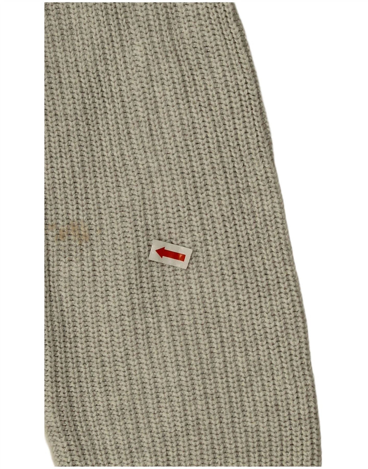 Męski sweter z dekoltem w łódkę Zara, średnio szary