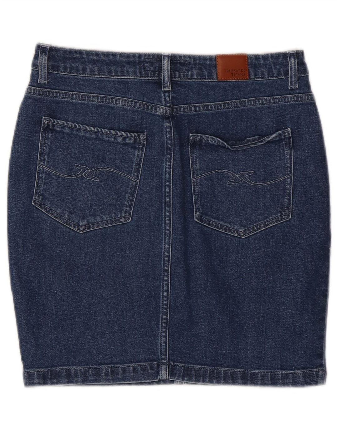 TRUSSARDI Womens Denim Skirt IT 42 Medium W28  Blue Cotton