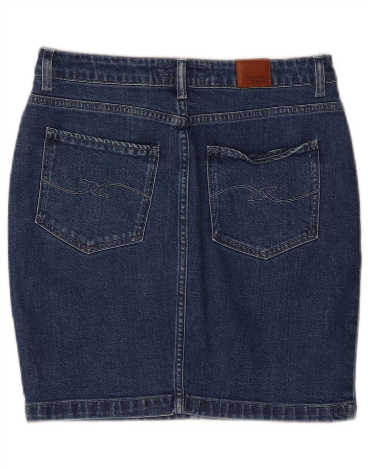 TRUSSARDI Womens Denim Skirt IT 42 Medium W28  Blue Cotton