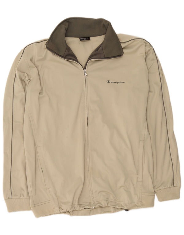 Champion Herren-Trainingsanzugoberjacke aus mittelgrünem Polyester