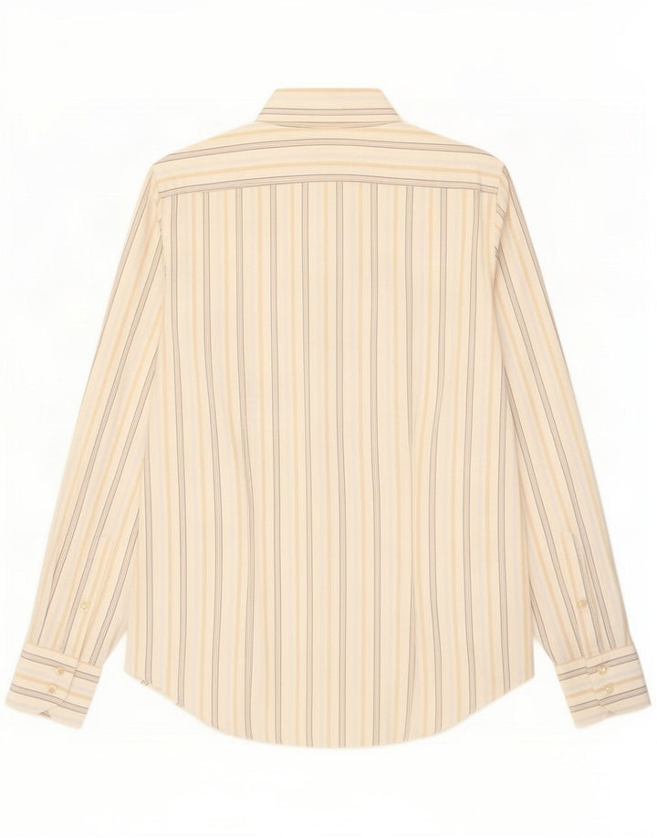 Chemise Benetton pour homme en coton blanc moyen à fines rayures