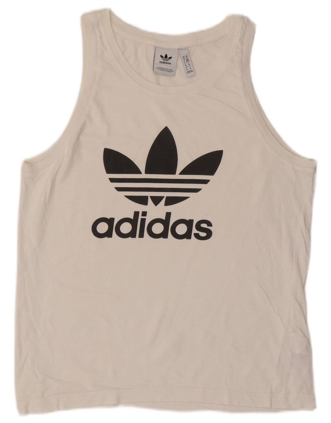 Adidas Herre Grafisk Vest Top Medium Hvid Bomuld