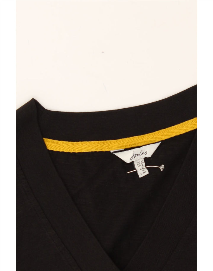 JOULES Womens Vest Top UK 12 Medium Black Vintage Joules and Second-Hand Joules from Messina Hembry 