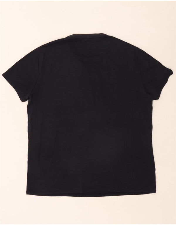 T-shirt grafica da uomo Armani Jeans Top 2XL in cotone blu navy