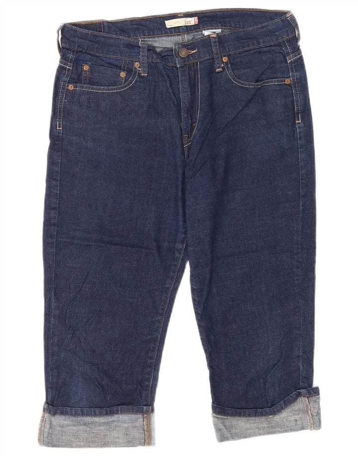 Levi's Womens 515 Capri Jeans US 10 Large W32 L19 Blue Cotton