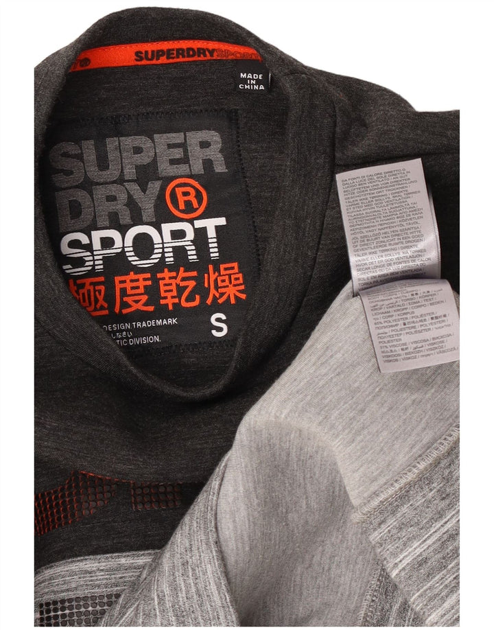 Superdry grafisk sweatshirt til mænd, lille grå stribet polyester