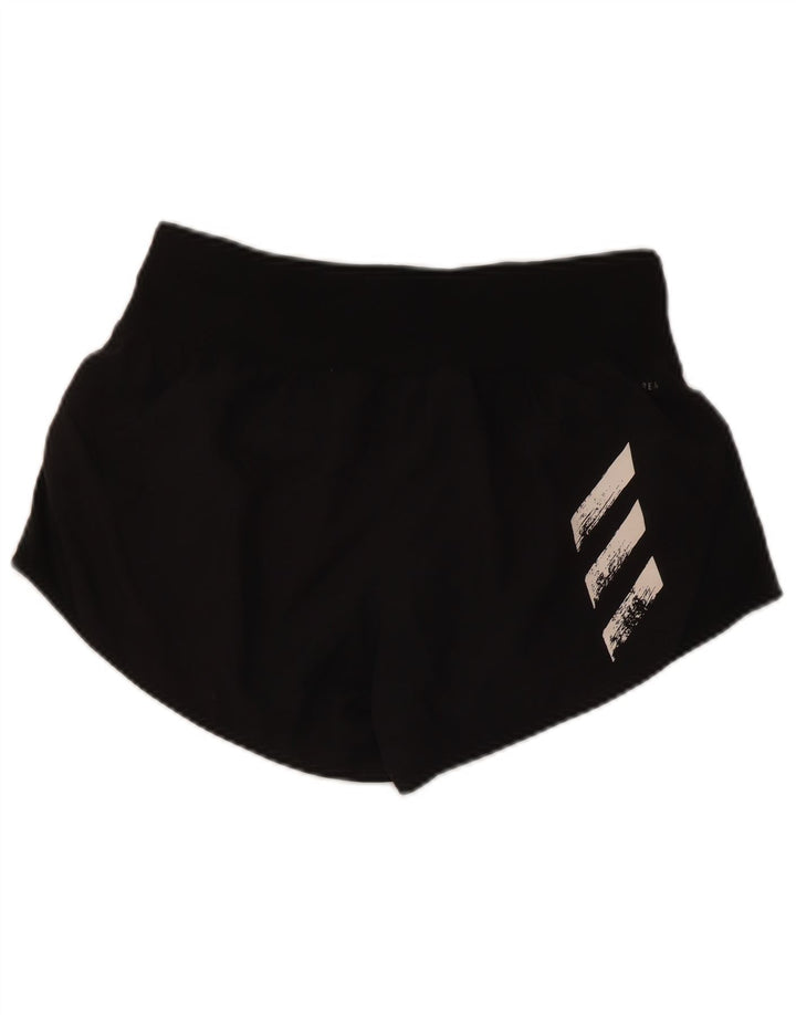 Adidas Womens Sport Shorts UK 10 Small Black Polyester