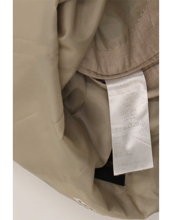 Marks & Spencer Veste blazer à 2 boutons pour homme UK 40 coton beige moyen