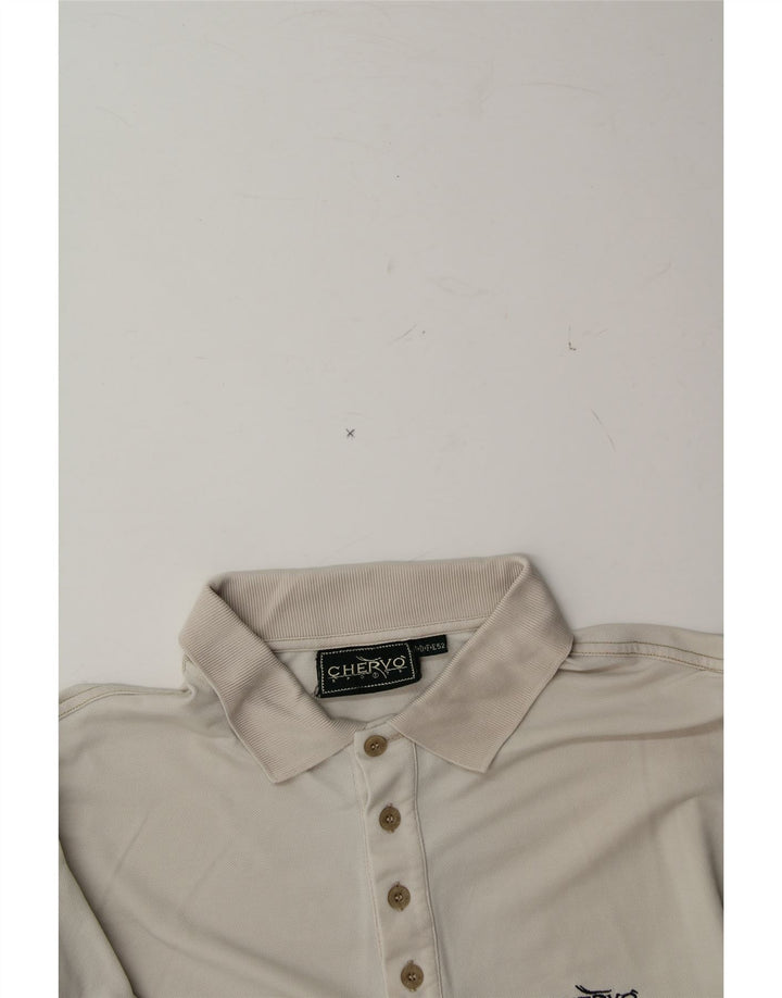 CHERVO Mens Matic Polo Shirt IT 52 Large Beige Vintage Chervo and Second-Hand Chervo from Messina Hembry 