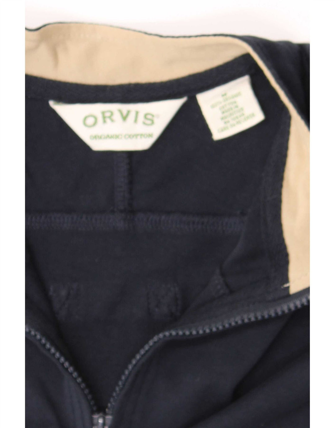 Orvis T-shirt 1/4 zippé pour homme en coton bleu marine moyen
