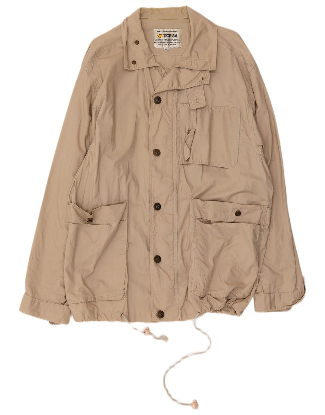 POP 84 Mens Utility Jacket UK 42 XL Beige