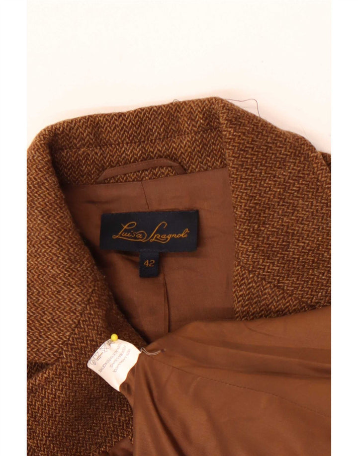 Luisa Spagnoli Jachetă pentru femei cu 3 nasturi IT 42 Medium Brown Flecked