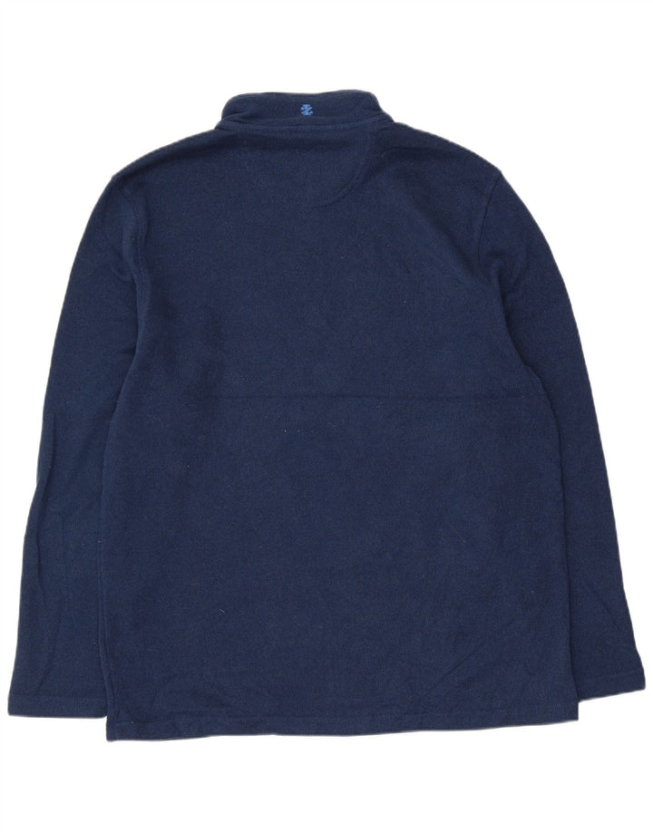 Izod Mens Zip Neck Sweatshirt Jumper XL Navy Blue Polyester