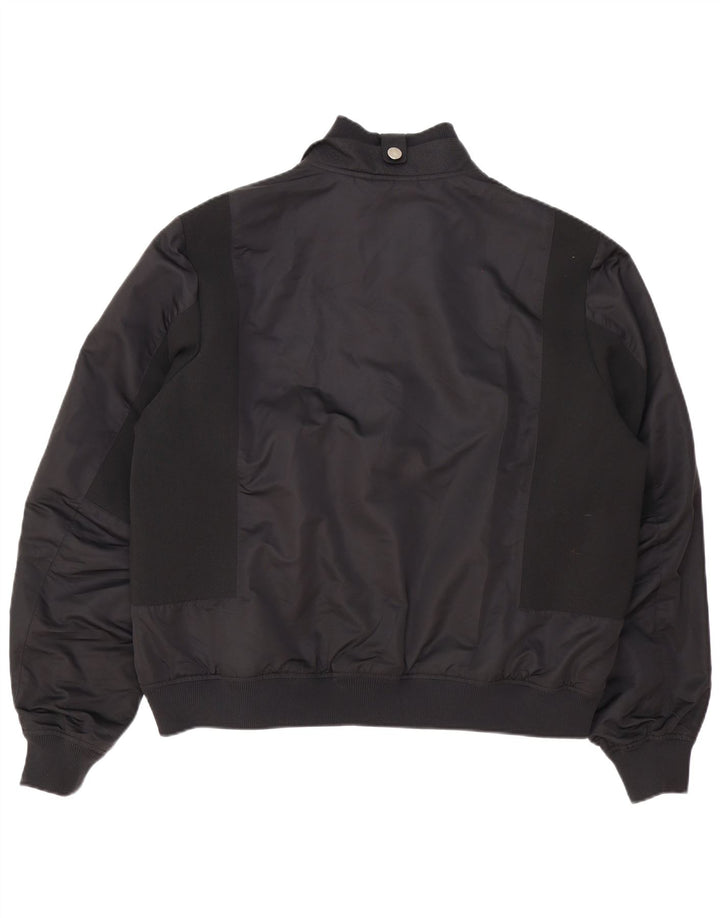 Trussardi Jeans Mens Bomber Jacket IT 58 4XL Black Polyester