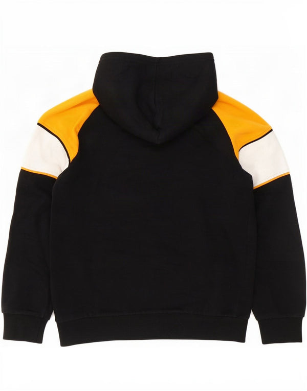 Fila Boys Graphic Hoodie Jumper 13-14 Years Black Colourblock Cotton