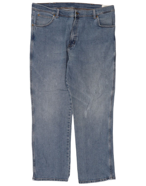 Wrangler Mens Regular Fit Straight Jeans W40 L30 Azul Algodão