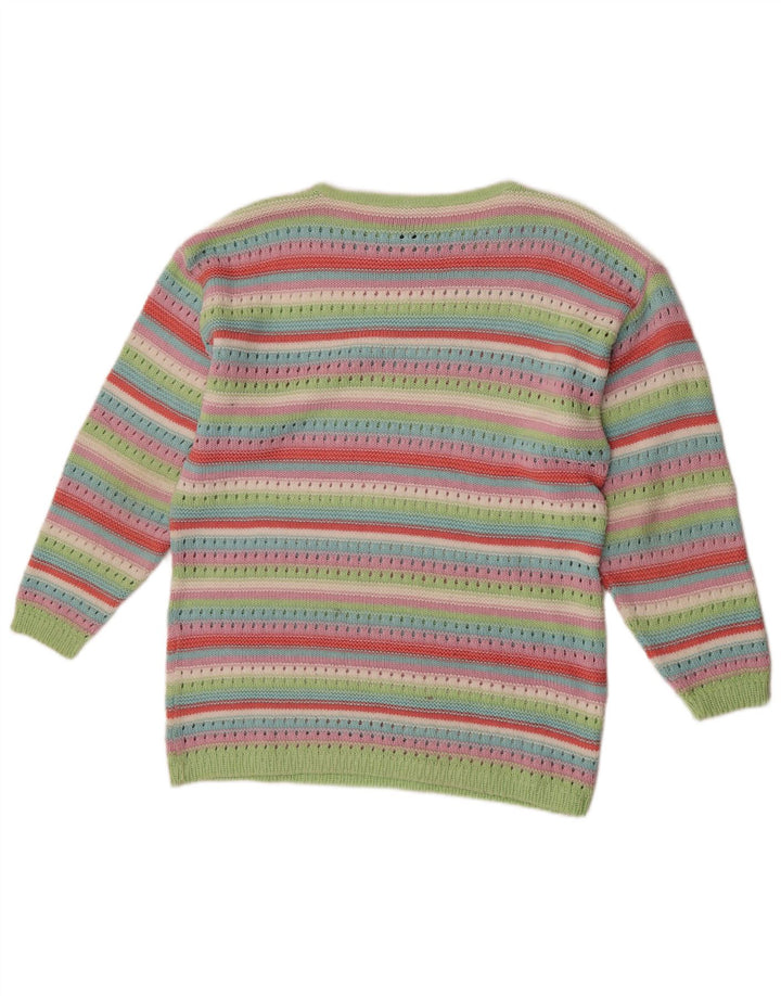 Redok Womens Boat Neck Jumper Sweater UK 16 Large Multicoloured Striped