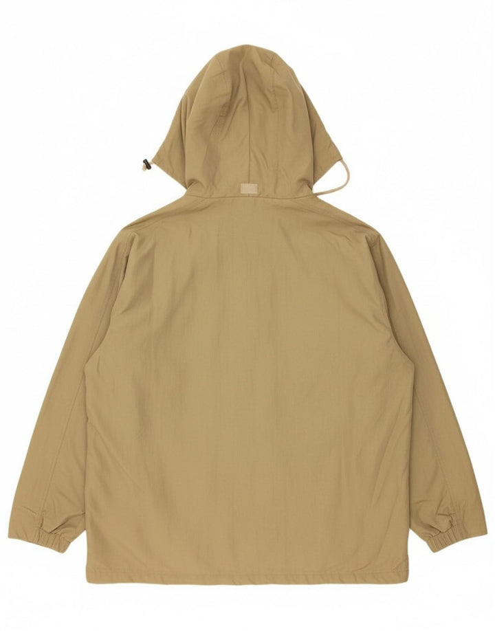 DIADORA Mens Hooded Rain Jacket UK 40 Large Khaki Polyamide