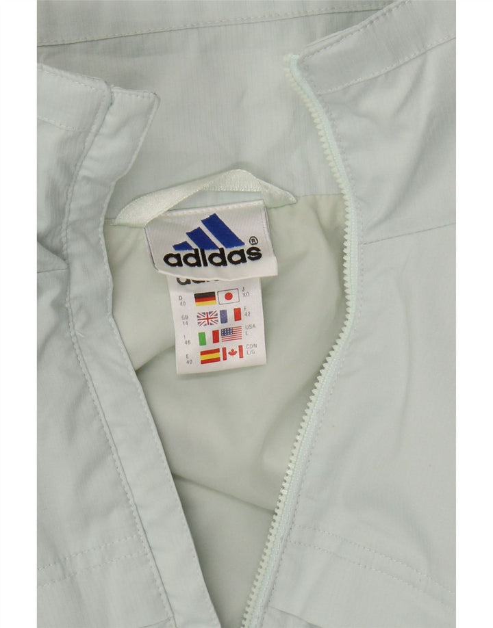 Damska kurtka dresowa ADIDAS UK 14, duża, turkusowa, poliester