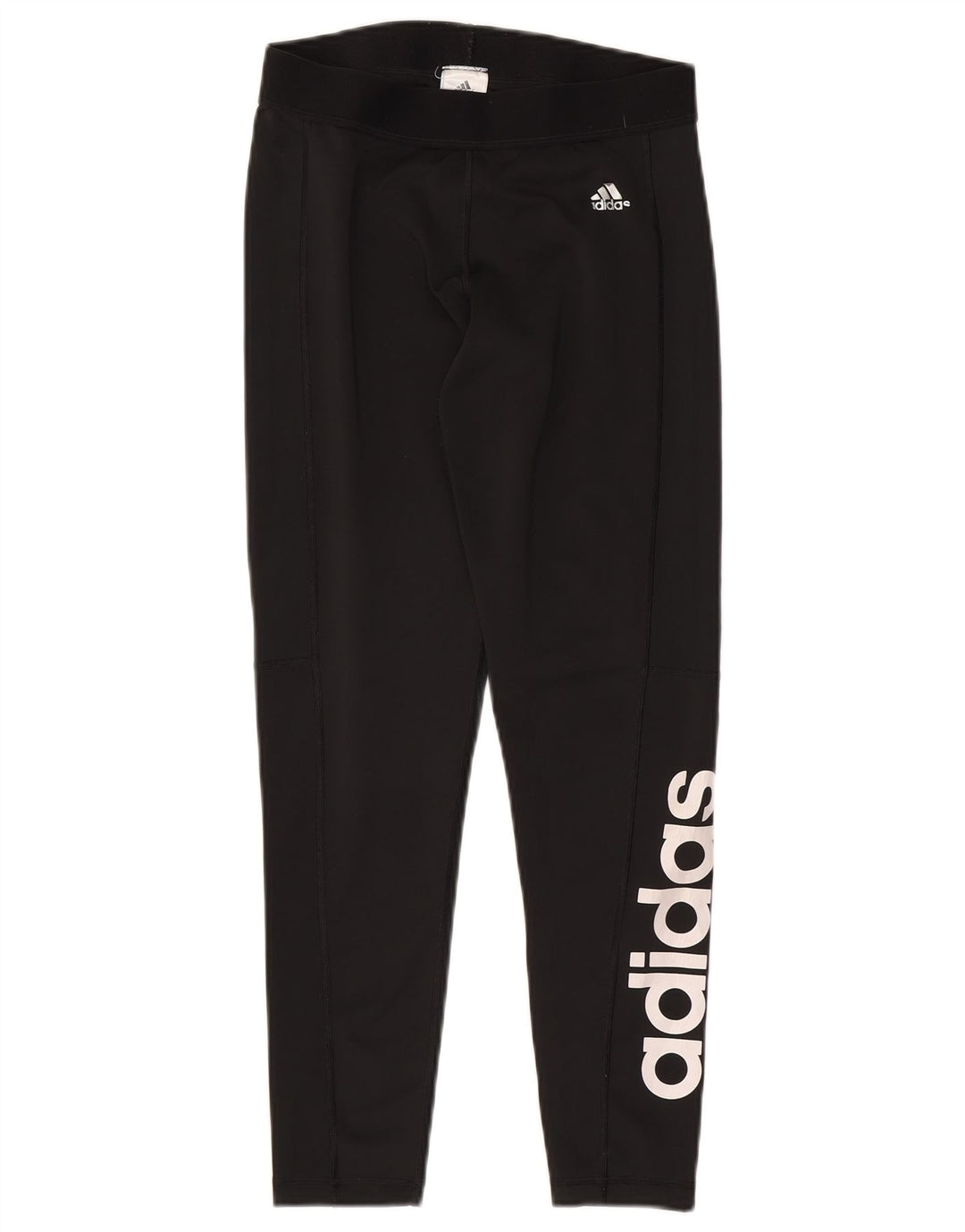 Adidas Womens Graphic Leggings UK 12/14 Medium  Black Polyester