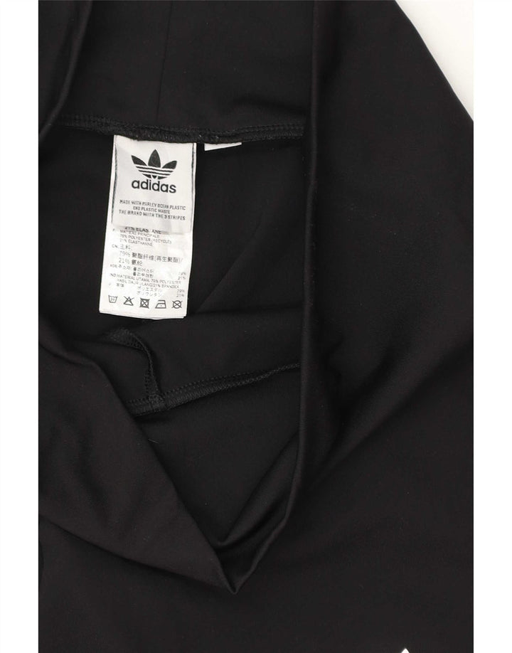 Adidas Damen Leggings UK 12 Medium Schwarz Polyester