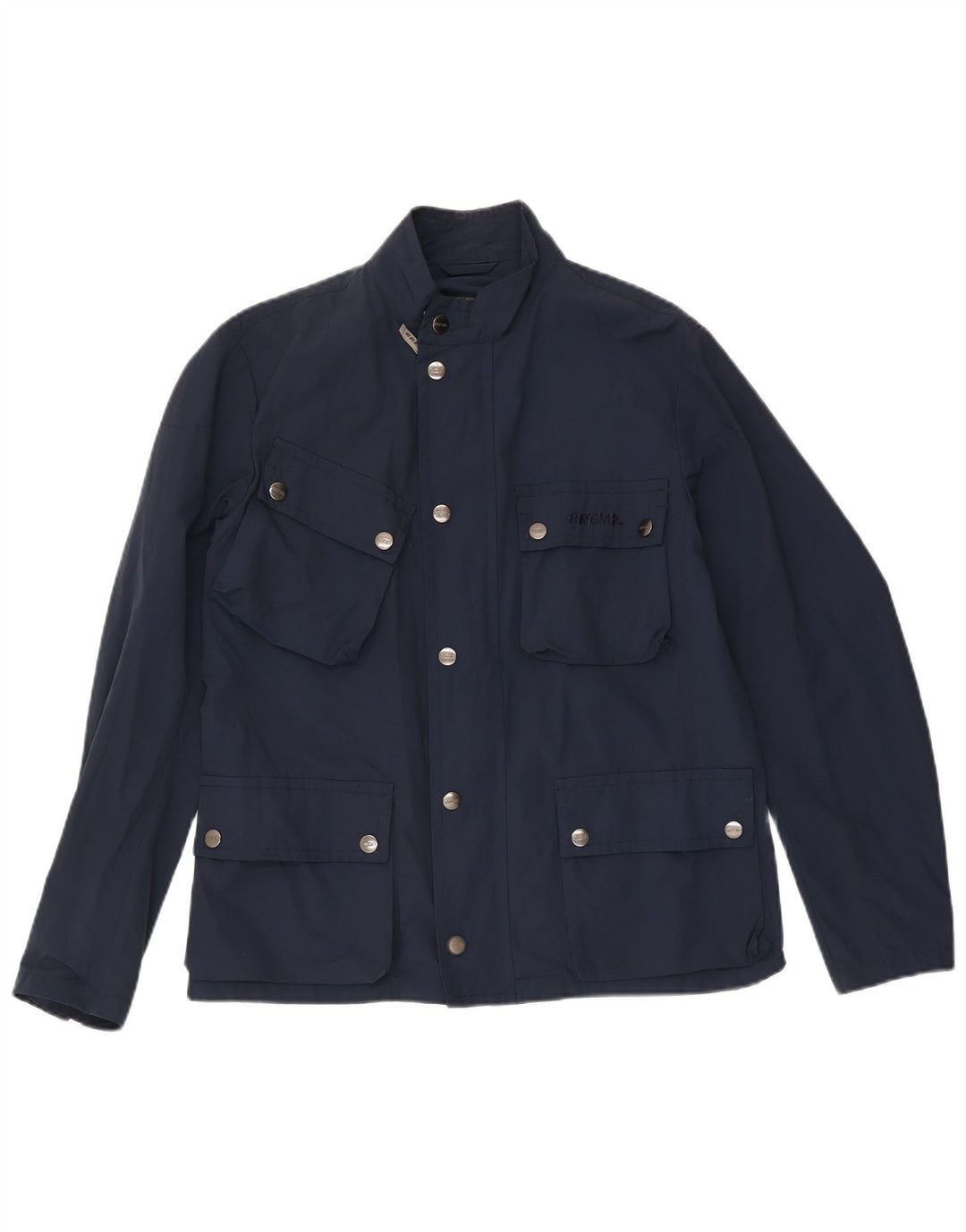 Brema Mens Utility Jacket IT 50 Large Navy Blue Cotton